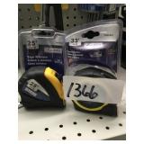 33ft & 25ft tape measures.