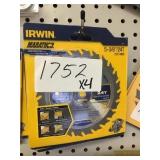 Irwin marathon 5-3/8in, 24t saw blades x4