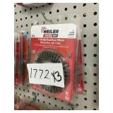 Weiler 4in stringer bead knot wheel x 3