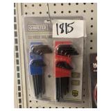 22pc SAE & Metric Hex Key Set