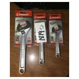 Mix Size Crescent Wrenches by the piece x 3