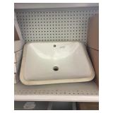 15 1/2in x 20in under mount porcelain Sink.