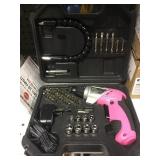 1.4" 3.6v lithium-ion cordless screwdriver in pink