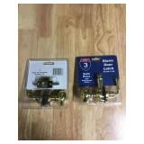 polished brass storm door locking handles x8