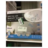 homewerks bath fan with bluetooth speakers.