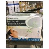 homewerks bath fan with bluetooth speakers x2.