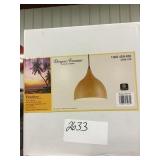 wood style finish pendant light 9.75"x10.25"