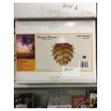 kula wood style finish pendant light 14"x12.25"