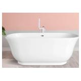 67" X 31" Freestanding Oval Bath Tub
