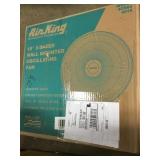 18" Oscillating Wall Mount Fan in grey