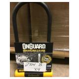 115mm onguard bulldog key u-lock x4