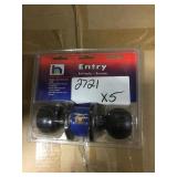 Bronze Keyed Entry Doorknob x 5