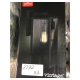 16" Outdoor Wall Sconce in Black x 2