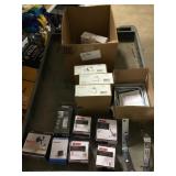 mix: corner braces, towel rings, toilet paper roll