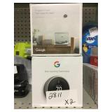 Google Nest Learning Stainless Steel Thermostat x2