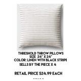 Threshold Throw Pillows x 4