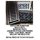 Signature Hardware Heavy Duty Register Vent x 20