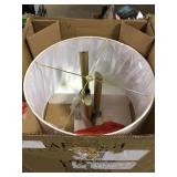 61" Brass and Gold Floor Lamp