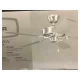 50" White Indoor Ceiling Fan