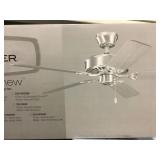 50" White Indoor Ceiling Fan