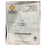 44" White Flushmount Ceiling Fan-Refurbished* x 2