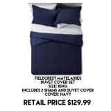 Fieldcrest Matelasses King Duvet Cover Set