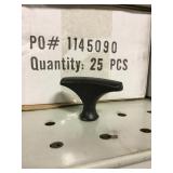 1" Black Drawer Pull x 50