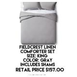 Fieldcrest King Linen Comforter Set