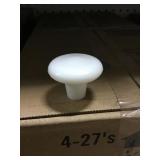 White Plastic Cabinet Knob x 4 boxes