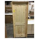 30" RH Unfinished Pine Arch Top Interior Door