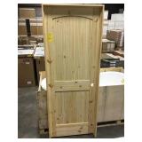 30" LH Unfinished Pine Arch Top Interior Door