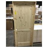 32" RH Unfinished Pine Arch Top Interior Door