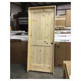 32" LH Unfinished Pine Arch Top Interior Door