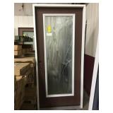 36" RH Fullview Leaded Glass Exterior Door