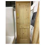 24" LH Pine Arch Top Interior Door w/ Oak Jamb