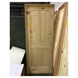 30" LH Pine Arch Top Interior Door w/ Oak Jamb