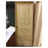 30" RH Pine Arch Top Interior Door w/ Oak Jamb