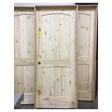 32" RH Pine Arch Top Interior Door w/ Oak Jamb