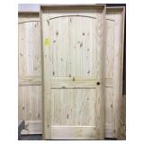 36" LH Pine Arch Top Interior Door w/ Oak Jamb