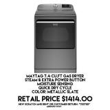 Maytag 7.4cu.ft Gas Dryer