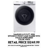 Samsung 4.5cu.ft High Efficiency Front Load Washer