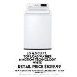 LG 4.5cu.ft Top Load Washer