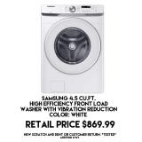Samsung 4.5cu.ft High Efficiency Front Load Washer