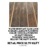 Click Lock B Grade Laminate Flooring x 1400 sq ft