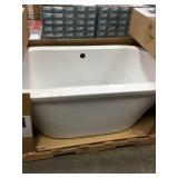 Lowell Canvas White Freestanding Soaking Tub