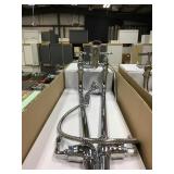 Polished Chrome Floor Mount Bathtub Faucet