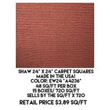 Shaw 24" x 24" Carpet Squares x 720 sq ft