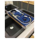 9" Franke Dbl Bowl Sink w/ Faucet & Dispenser