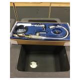 9" Franke Dbl Bowl Sink w/ Faucet & Dispenser