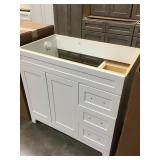 36" Anka White Vanity w/ Nickel Hardware